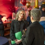 Angela Beacon and Connie People talking at the event