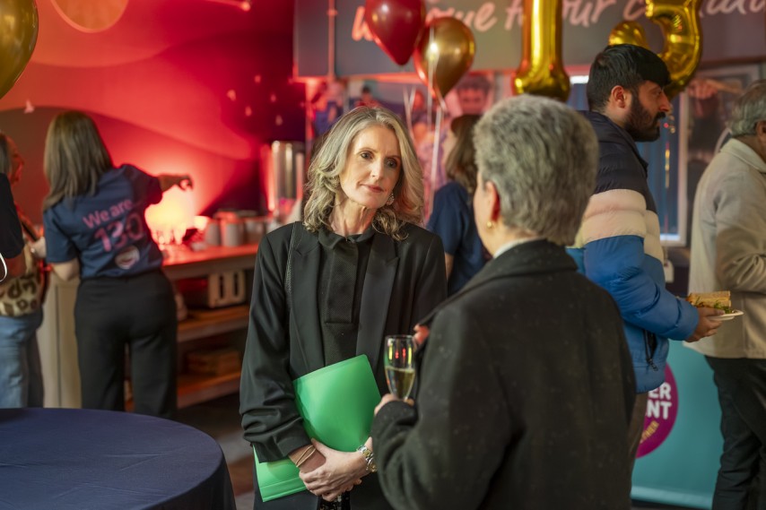 People talking at the event